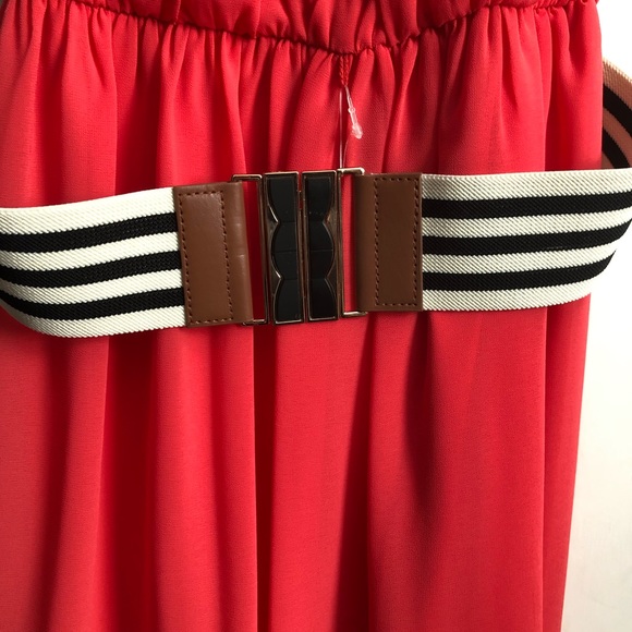 Coral Dress with belt - Picture 2 of 2